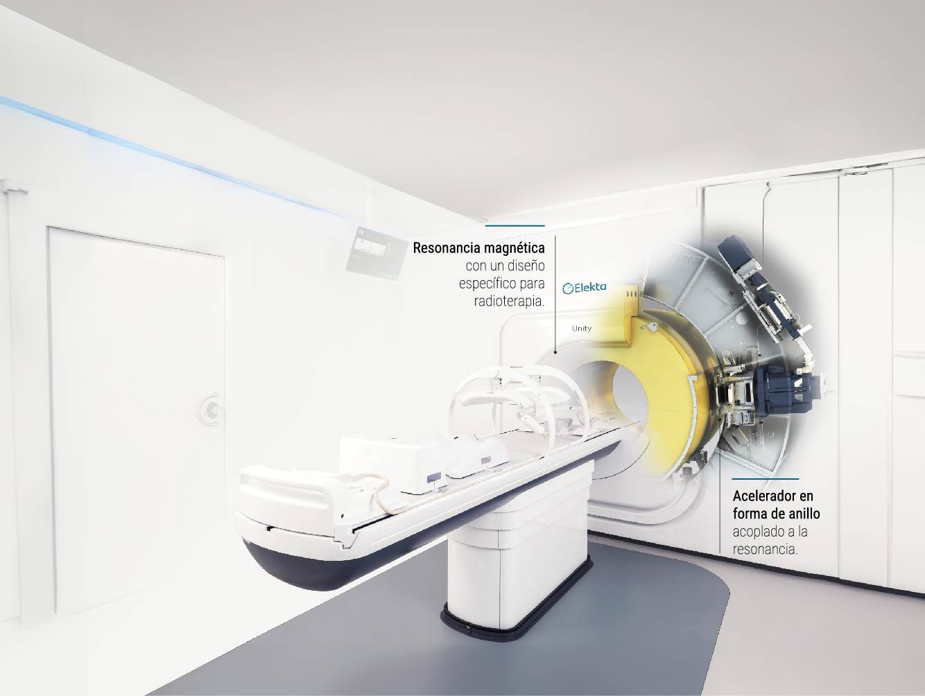 Infografía MR Linac. Clínica Universidad de Navarra Conozca cómo funciona y las ventajas del nuevo acelerador MR Linac para el tratamiento con radioterapia del cáncer de la Clínica Universidad de Navarra